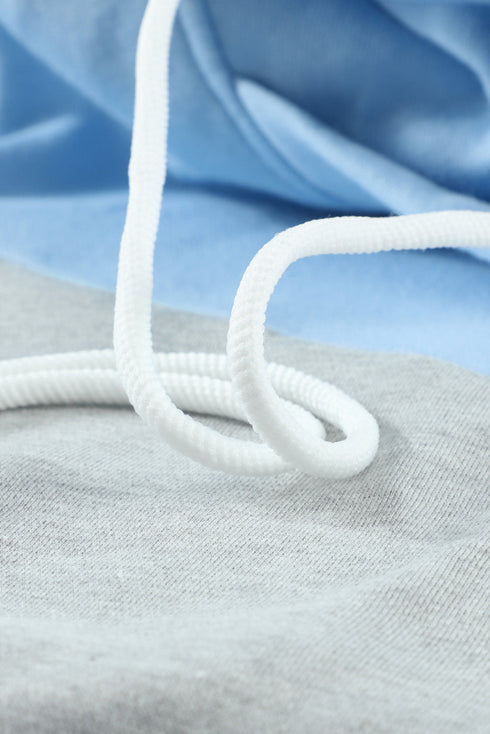 Colorblock Cowl Neck Pullover Hoodie