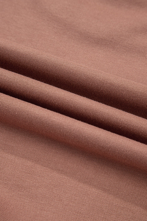 Colorblock Drop Shoulder Crop Top Wide Leg Pant Set