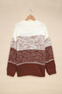 Colorblock Knit Pullover Sweater