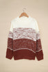 Colorblock Knit Pullover Sweater