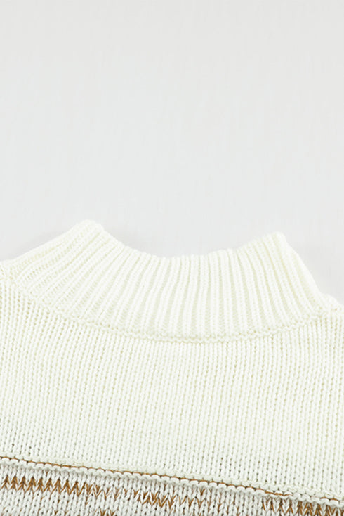 Colorblock Knit Pullover Sweater