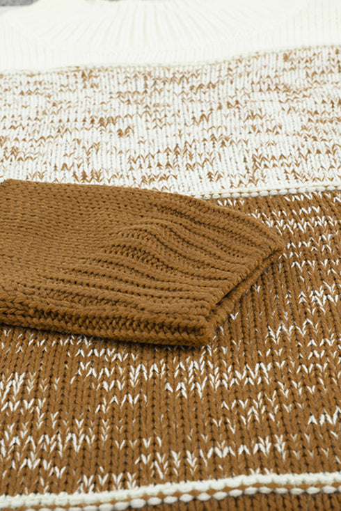 Colorblock Knit Pullover Sweater