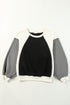 Colorblock Long Sleeve Pullover Fleece Sweatshirt