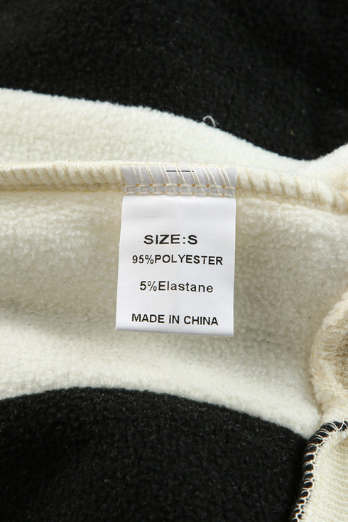 Colorblock Long Sleeve Pullover Fleece Sweatshirt