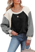 Colorblock Long Sleeve Pullover Fleece Sweatshirt