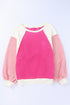 Colorblock Long Sleeve Pullover Fleece Sweatshirt