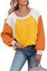 Colorblock Long Sleeve Pullover Fleece Sweatshirt