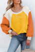 Colorblock Long Sleeve Pullover Fleece Sweatshirt