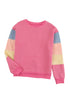 Colorblock Long Sleeve Pullover Sweatshirt