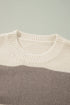Colorblock Loose Pullover Sweater