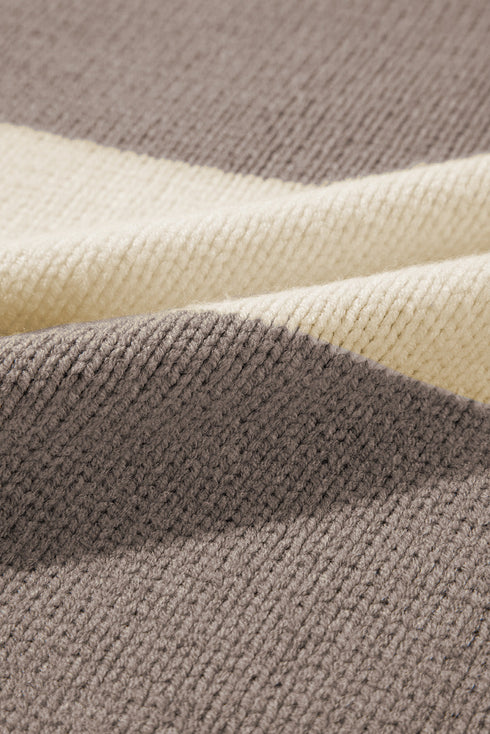 Colorblock Loose Pullover Sweater