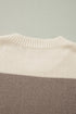 Colorblock Loose Pullover Sweater