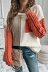 Colorblock Patched Pocket Drop Shoulder Sweater