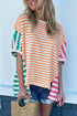 Colorblock Patchwork Baggy T Shirt