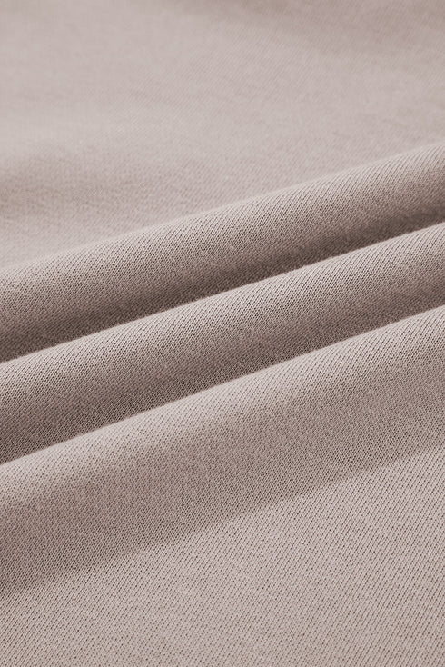 Colorblock Patchwork Knit Sleeve Drop Shoulder Drawstring Hoodie