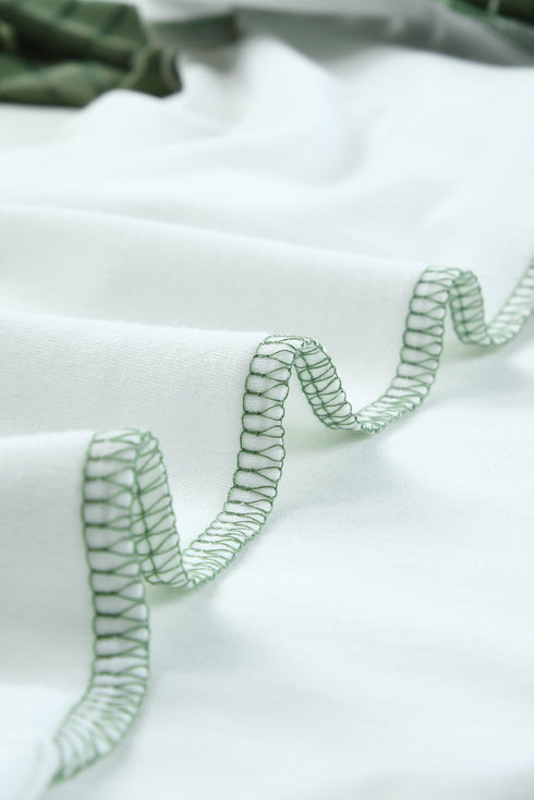 Colorblock Patchwork Mesh Long Sleeve Top