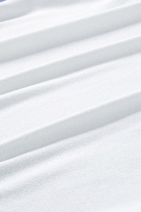 Colorblock Patchwork Mesh Long Sleeve Top