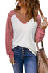 Colorblock Patchwork Mesh Long Sleeve Top