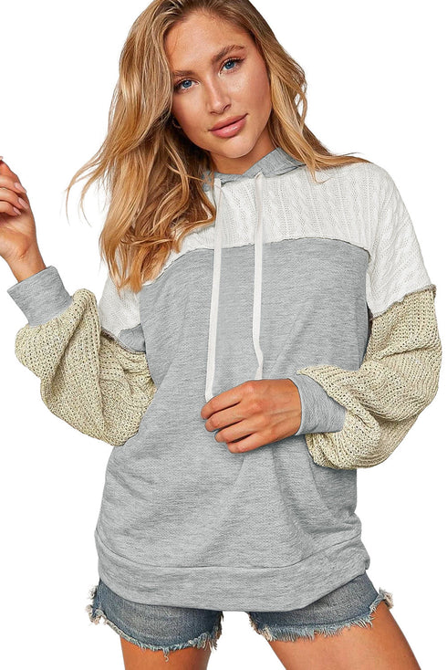 Colorblock Patchwork Pullover Hoodie