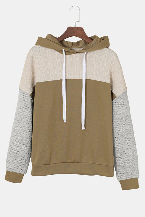 Colorblock Patchwork Pullover Hoodie