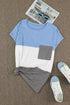 Colorblock Pocketed Cap Sleeve Top