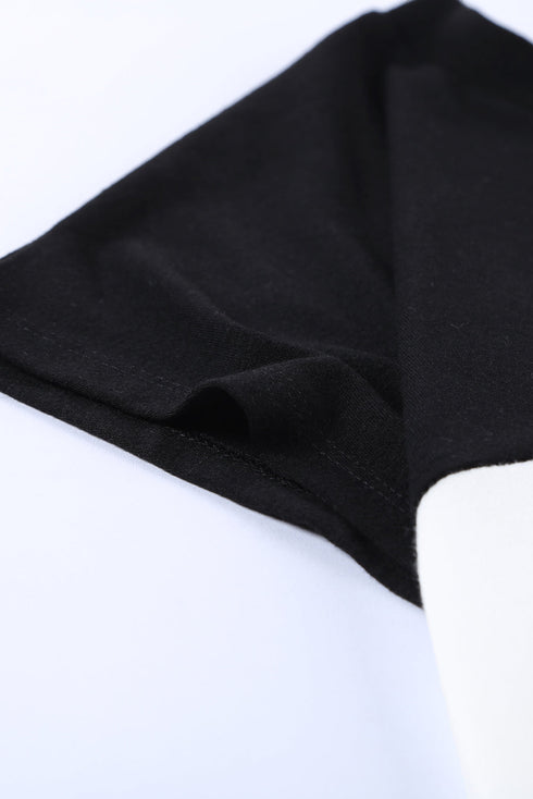 Colorblock Pocketed Cap Sleeve Top