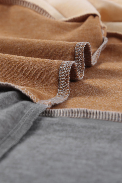 Colorblock Pocketed Cap Sleeve Top