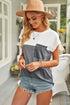 Colorblock Pocketed Cap Sleeve Top