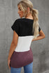 Colorblock Pocketed Cap Sleeve Top