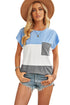 Colorblock Pocketed Cap Sleeve Top