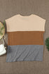 Colorblock Pocketed Cap Sleeve Top