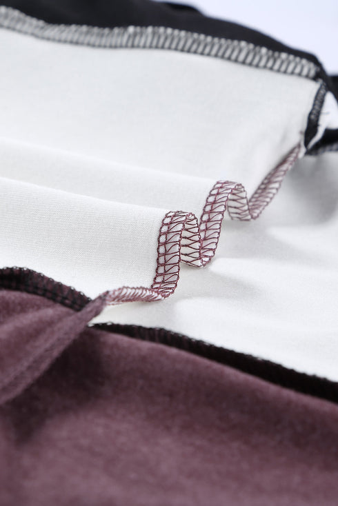 Colorblock Pocketed Cap Sleeve Top