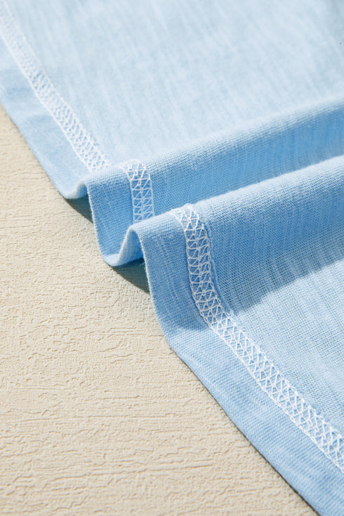 Colorblock Raglan Striped Exposed Seam Round Neck Long Sleeve Top