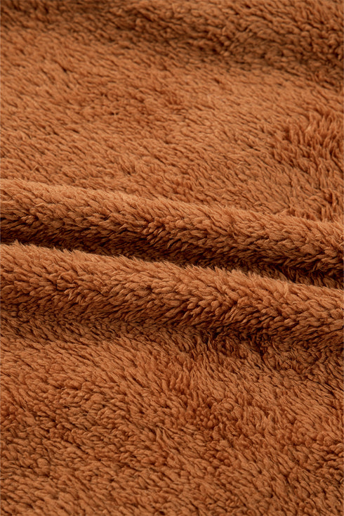 Colorblock Sherpa Half Zip Stand Neck Vest