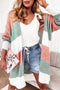 Colorblock Stripe Open-Front Cardigan