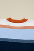 Colorblock Striped Drop-Shoulder Crewneck Pullover Sweater