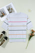 Colorblock Striped Drop Shoulder Knit Short Sleeve Sweater