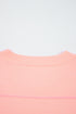 Colorblock Striped Drop Shoulder Knit Short Sleeve Sweater