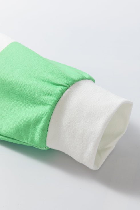 Colorblock Striped Drop Shoulder Long Sleeve Top