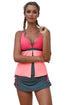 Colorblock Tankini Skort Bottom Swimsuit