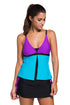 Colorblock Tankini Skort Bottom Swimsuit