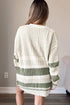 Colorblock Textured Knit Buttoned Cardigan