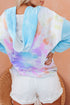 Colorblock The Sun Cotton Blend Tie Dye Hoodie