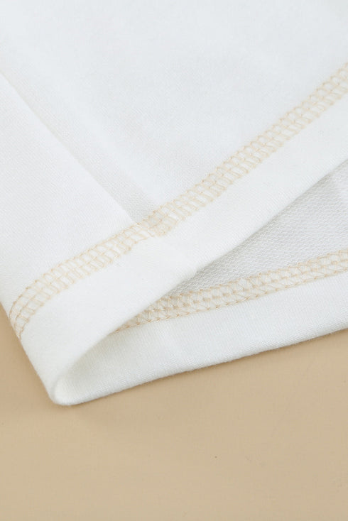 Colorblock V Neck Long Sleeve Hoodie