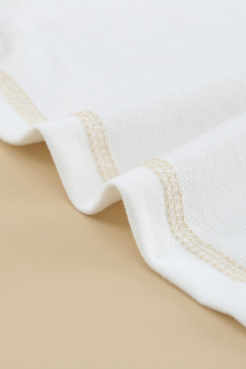 Colorblock V Neck Long Sleeve Hoodie