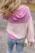 Colorblock Waffle Knit Long Sleeve Henley Pullover