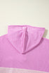 Colorblock Waffle Knit Long Sleeve Henley Pullover