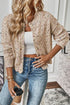 Confetti Speckled Knit Button Front Round Neck Cardigan