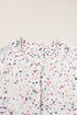 Confetti Speckled Knit Button Front Round Neck Cardigan