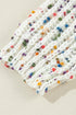 Confetti Speckled Textured Knit Long Sleeve Sweater